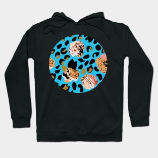 Modern abstract rose and leopard texture Hoodie